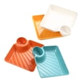 thumbnail image 1 of 4Pcs PP Food Plates Restaurant Vegetable Salad Plates Dessert Snack Breakfast Plates, 1 of 8