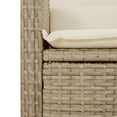 thumbnail image 3 of vidaXL 5 Piece Garden Dining Set with Cushions Beige Poly Rattan, 3 of 5