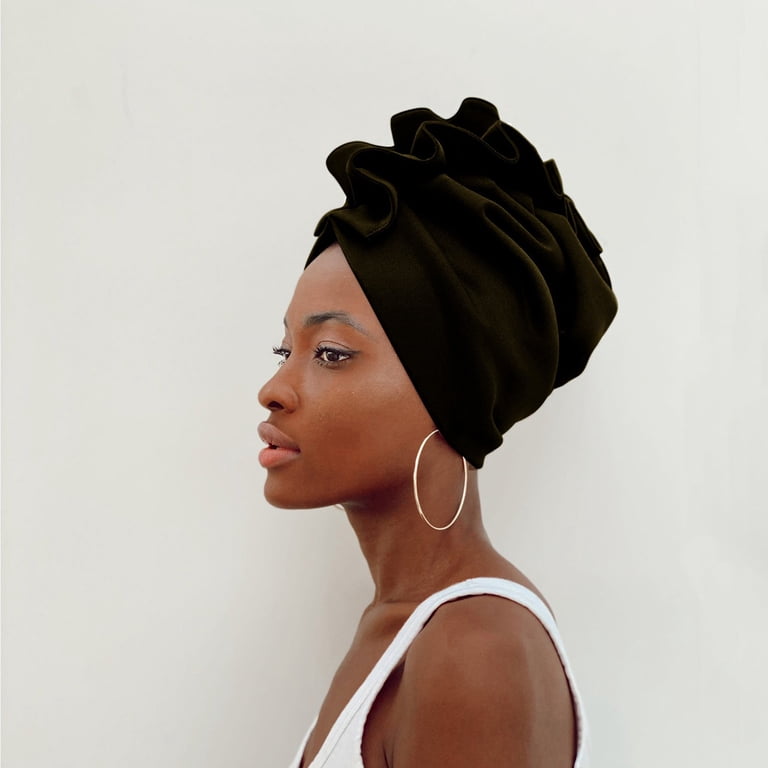 Tao Tao Women Turban Hat Elastic Head Scarf Pre-Tied African Hat