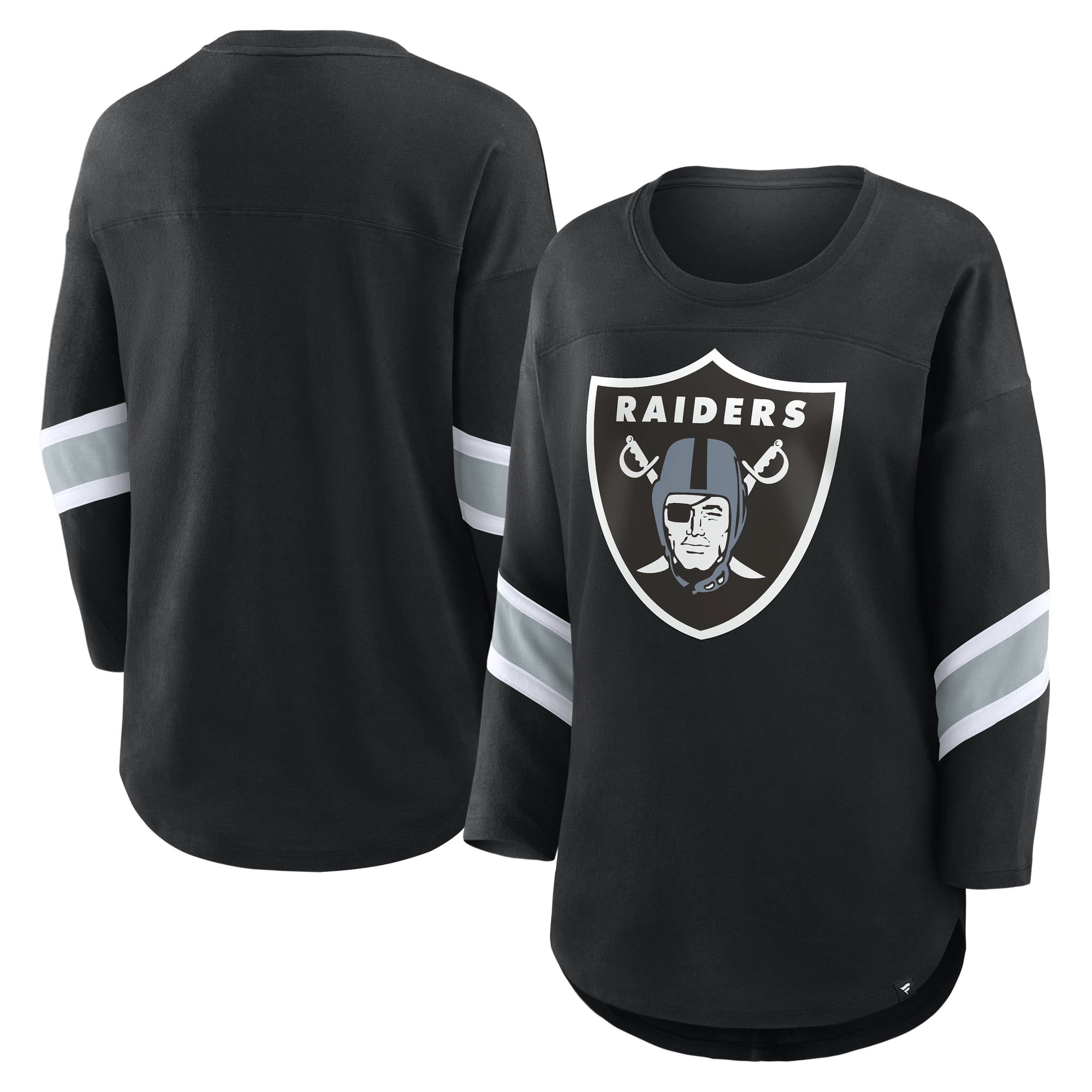 Women's Fanatics Black Las Vegas Raiders Redzone 3/4-Sleeve T-Shirt