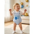 thumbnail image 5 of BemeyourBBs Half Way to One Clothes Baby Boy Girl 1/2 Half Birthday Outfit 1st Birthday Clothes Summer Romper 1/2 Embroidery Sleeveless Bodysuit Jumpsuit Playsuit, 5 of 9