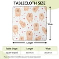 thumbnail image 2 of Pomeranian Dogs with Hearts Square Fitted Tablecloth with Elastic Edge,Square Table Cover,Washable Elastic Table Cover for Home Kitchen Party Decor 36"x36", 2 of 6