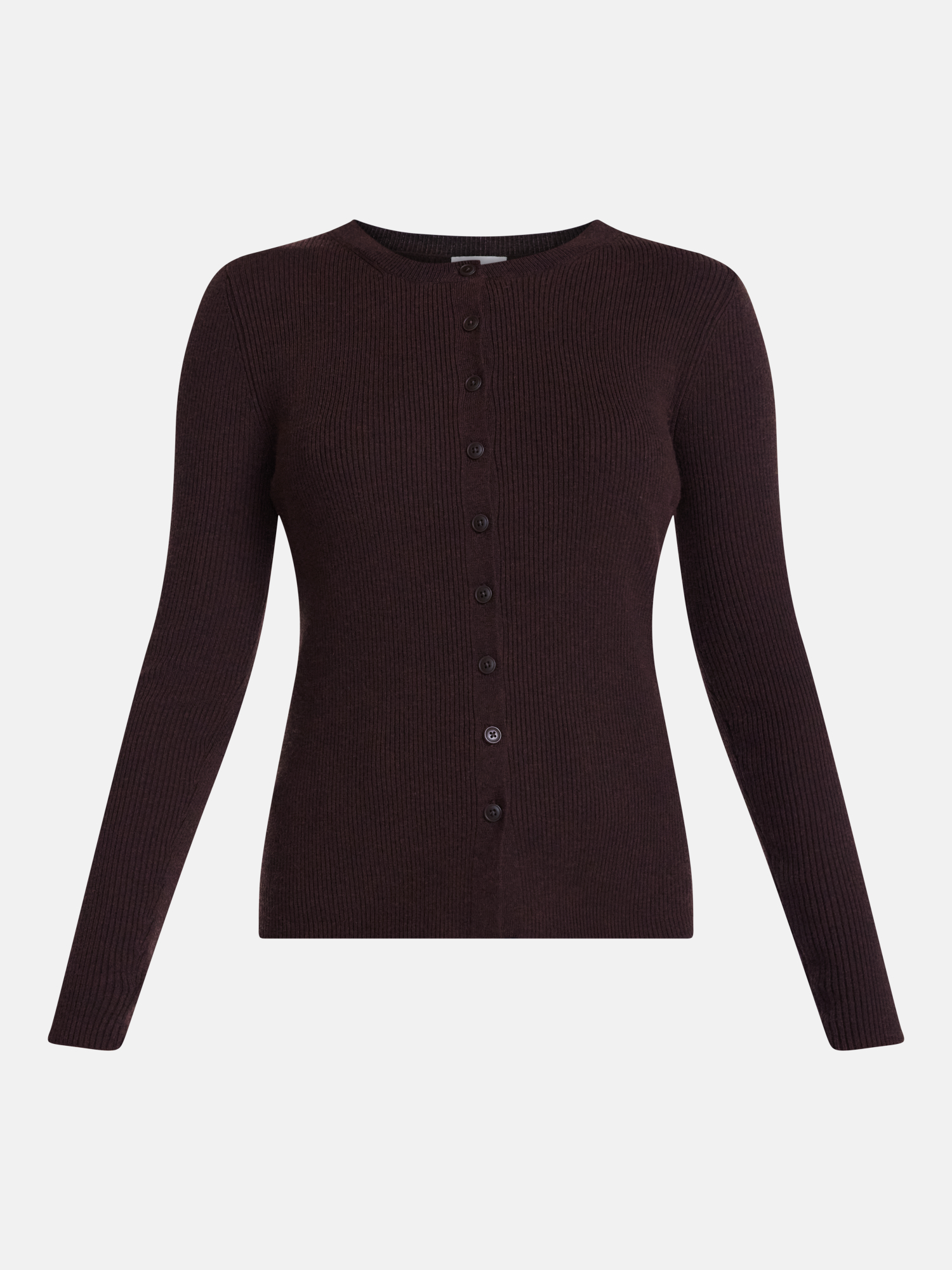 Scenario Women's Ribbed Crewneck Cardigan Sweater Lightweight photo 6