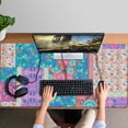 thumbnail image 4 of Long Mouse Pads for Desk,Multicolor Ethnic Flower Patchwork Desk Mats on Top Of Desks, Desk Mouse Pad Extra Large with 3mm Non-Slip Base and Stitched Edge for Gaming,Work,Home 47.3"x23.6", 4 of 5