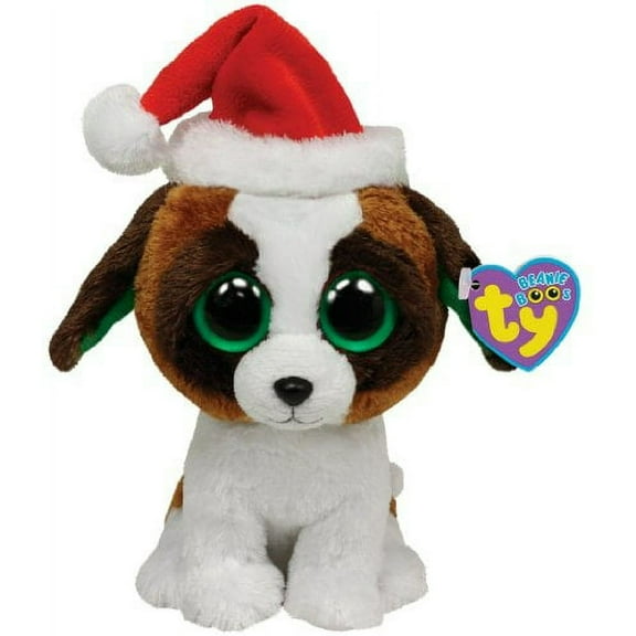 Ty Beanie Boos - PRESENTS the Dog With Christmas Hat (6" Plush) (BONUS 1 FUN CHOPS)