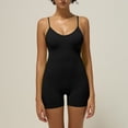 thumbnail image 4 of One Piece Jumpsuit for Women Sleeveless Backless Yoga Bodysuit with Padded Bra Shorts Sports Bodycon High Elastic Womens Outfits Black L, 4 of 9