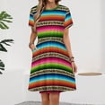 thumbnail image 2 of Leopard Serape Sundress Short Sleeve Dress Summer Women Clothes Dress for Women Dresses, 2 of 7