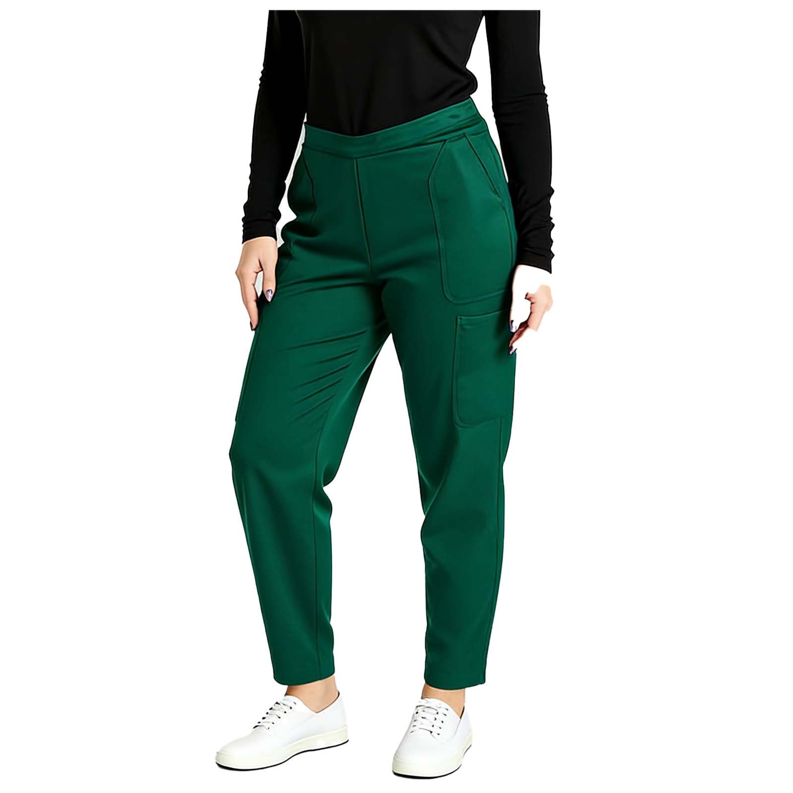 Women's Breathable Scrub Set - Comfy Loose Fit V-Neck & Straight Pants, Easy Care Moisture-Wicking Nursing Uniform