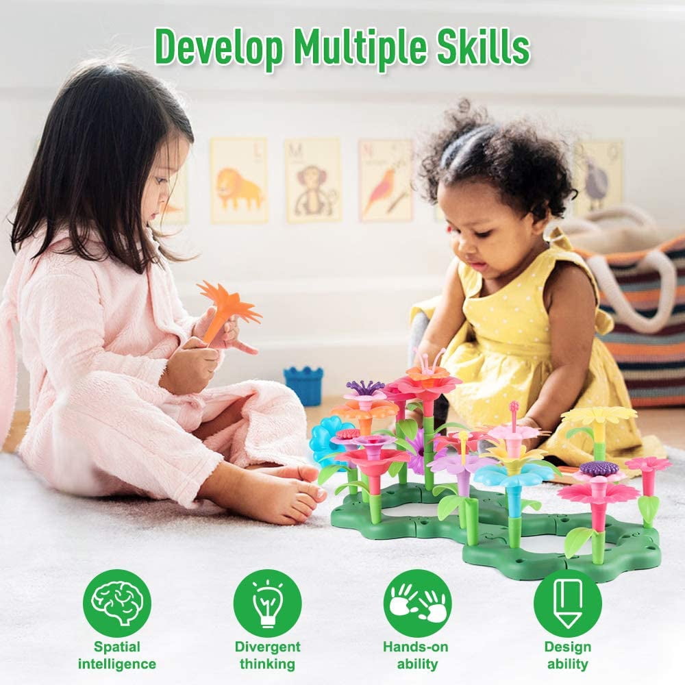 Flower Garden Educational Creative Playset Model Building Kits Plastic, 1.56 oz, 46 Pcs