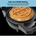 thumbnail image 4 of Chefman Belgian Stuffed Waffle Maker, 5-Inch, Non-Stick Surface, Locking Lid, Light Indicator, Black, 4 of 7