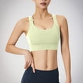 thumbnail image 2 of Mrat Push up Bra High Impact Sports Bras for Women, Racerback Running Bra Workout Cropped Tank Tops Longline Sports Bra Push up Ladies Sports Bras Multipack S-251 Green XL, 2 of 5