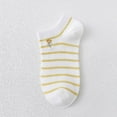thumbnail image 2 of Yuanlong Womens Socks Cute Bee Embroidery Pattern Ruffle Knit Short Socks Daily Wear Comfortable Breathable Ankle Socks, 2 of 3
