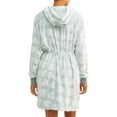 thumbnail image 2 of Papier Women's Heather Hooded Velvet Robe with Elastic, 2 of 4