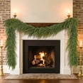 thumbnail image 3 of LEWEEN 6 FT Christmas Norfolk Pine Garland -1PCS, Artificial Pine Needles Garlands Faux Greenery Fake Garland for Holiday Fireplace,Table,Window,Stairs,Mante,Indoor Outdoor Decor, 3 of 10