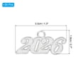 thumbnail image 2 of Uxcell 2026 Graduation Tassel Charm, 30 Pcs Alloy Year Medium Letter Charm, Silver, 2 of 6