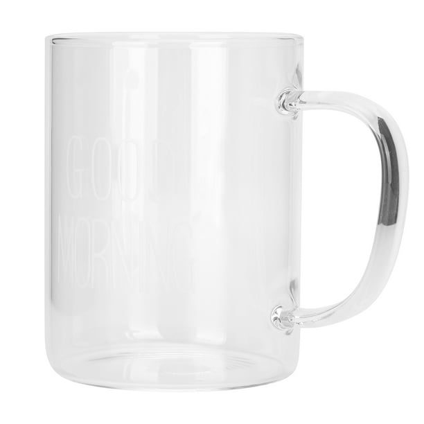 Taza de leche Jadeshay 350ML de Vidrio de borosilicato Transparente