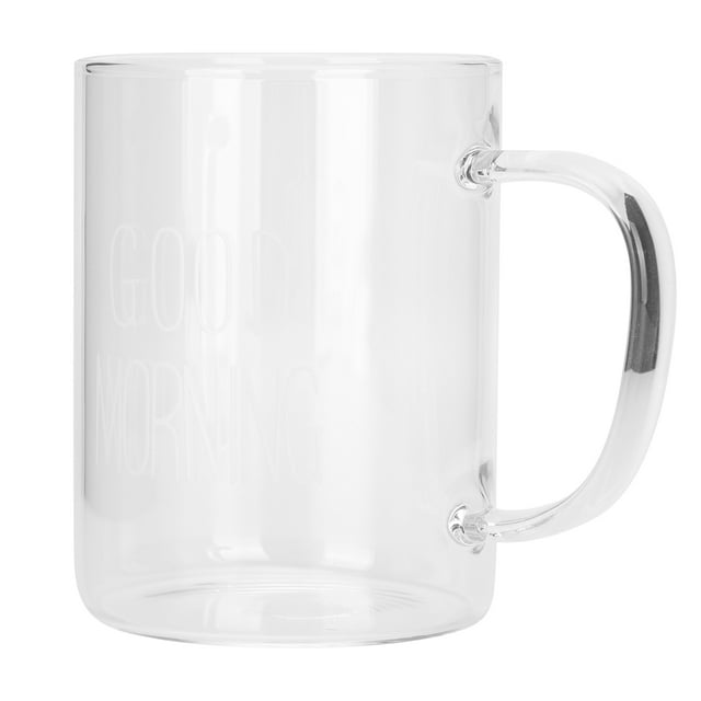 Transparent Coffee Mug With Handle Glass Water Cup 350ML For Kitchen Utensil