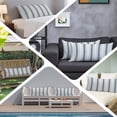thumbnail image 6 of Blue Beige Body Pillow Covers, Modern Abstract Gradient Vertical Stripes Soft Throw Pillow Cases with Invisible Zipper, Decorative Pillowcase Pillows Protectors for Sofa Bed Couchair 20"x54", 6 of 9