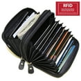 thumbnail image 2 of RFID Blocking Genuine Leather Women's Large Change Purse Clasps Open Coin Card Holder-Many Colors, 2 of 11