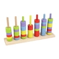 thumbnail image 2 of HILABEE Wooden Color Sorting Stacking Toy Counting Game for Birthday Gift Boys Girls 5 Colors, 2 of 9
