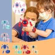 Robot Transforming Watch Toy, Convertible Wristwatch to Robot Figure for 5-7 Years, Dual Play Mode, Interactive Gift