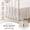 Ivory-grid, variant on Queen Size Bed Skirt, Ruffled Bed Skirt with Split Corners, 14 Inch Drop, Boho Style, Light Camel Color, Hotel Quality Bed Skirt