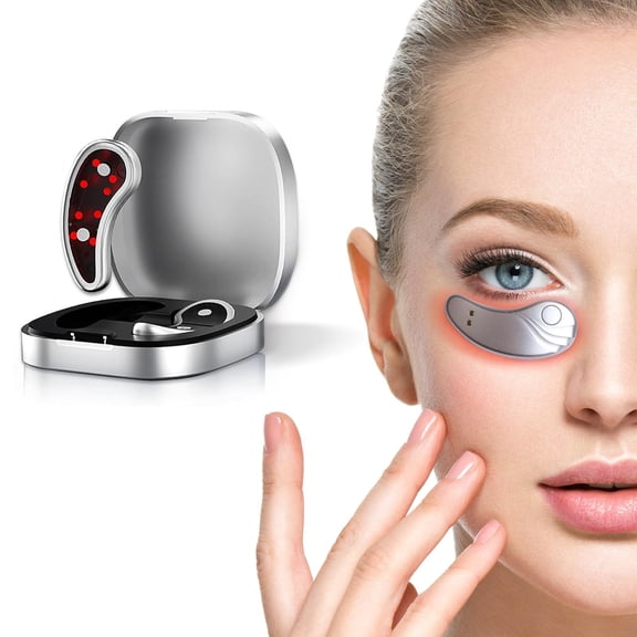 Dianli Under Eye LED Patch Device Rechargeable Portable Eye Massager Anti-Aging Wrinkle Treatment with Heat Vibration Hydrogel Patches for Home Spa Travel Skin Care Device