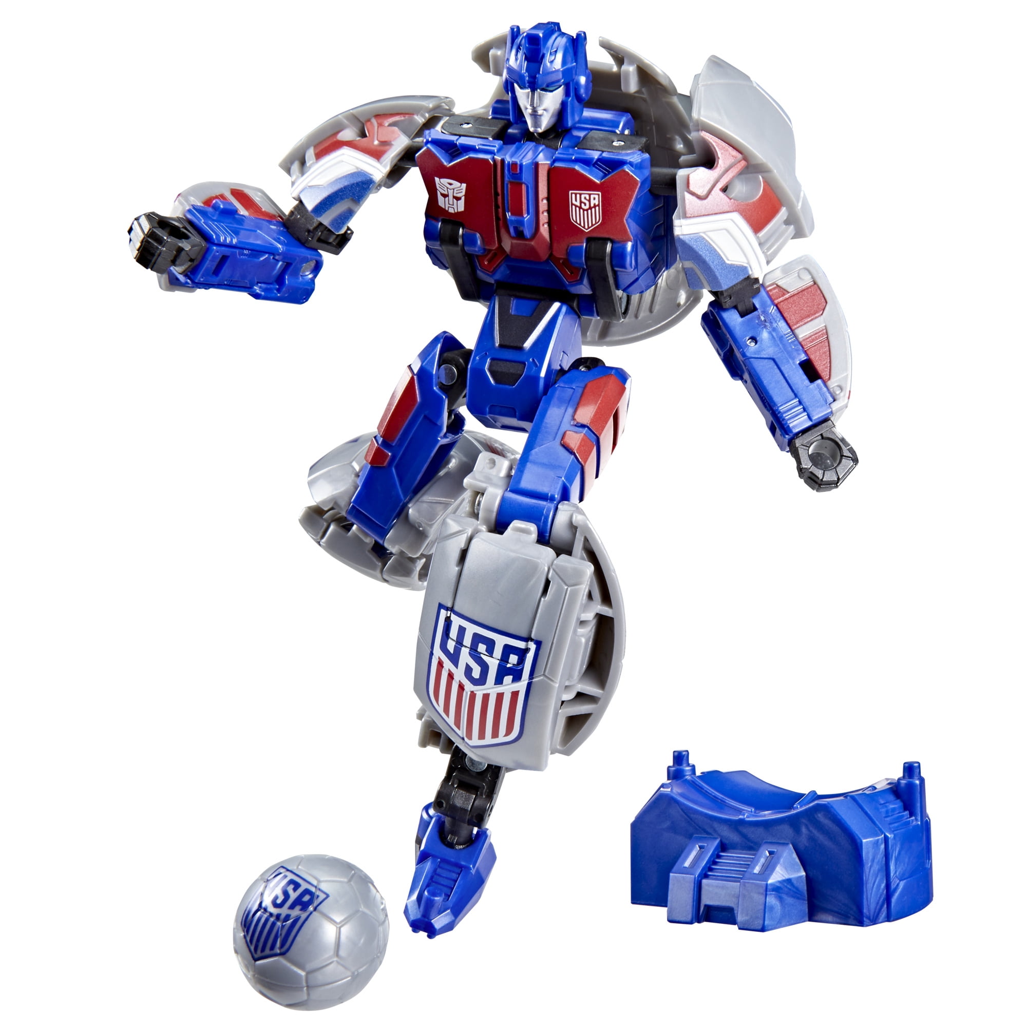 Transformers Toys US Soccer Federation Breakaway 5.5" Action Figure, Birthday Gifts, Robot Toys for Ages 8+
