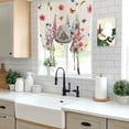 thumbnail image 5 of Pink Flowers Yak Balloon Curtains for Living Room/French Door, Spring Floral Butterflies Rustic Tie Up Curtains 63 Inch Length Energy Saving Kitchen Curtains Shades for Windows 42"x63", 5 of 8