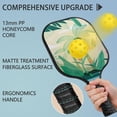 thumbnail image 4 of Pickleball Paddles Set Of 1, Fiberglass Surface, Tropical Leaf Print, 1 Paddle, 2 Balls & Bag, 4 of 5