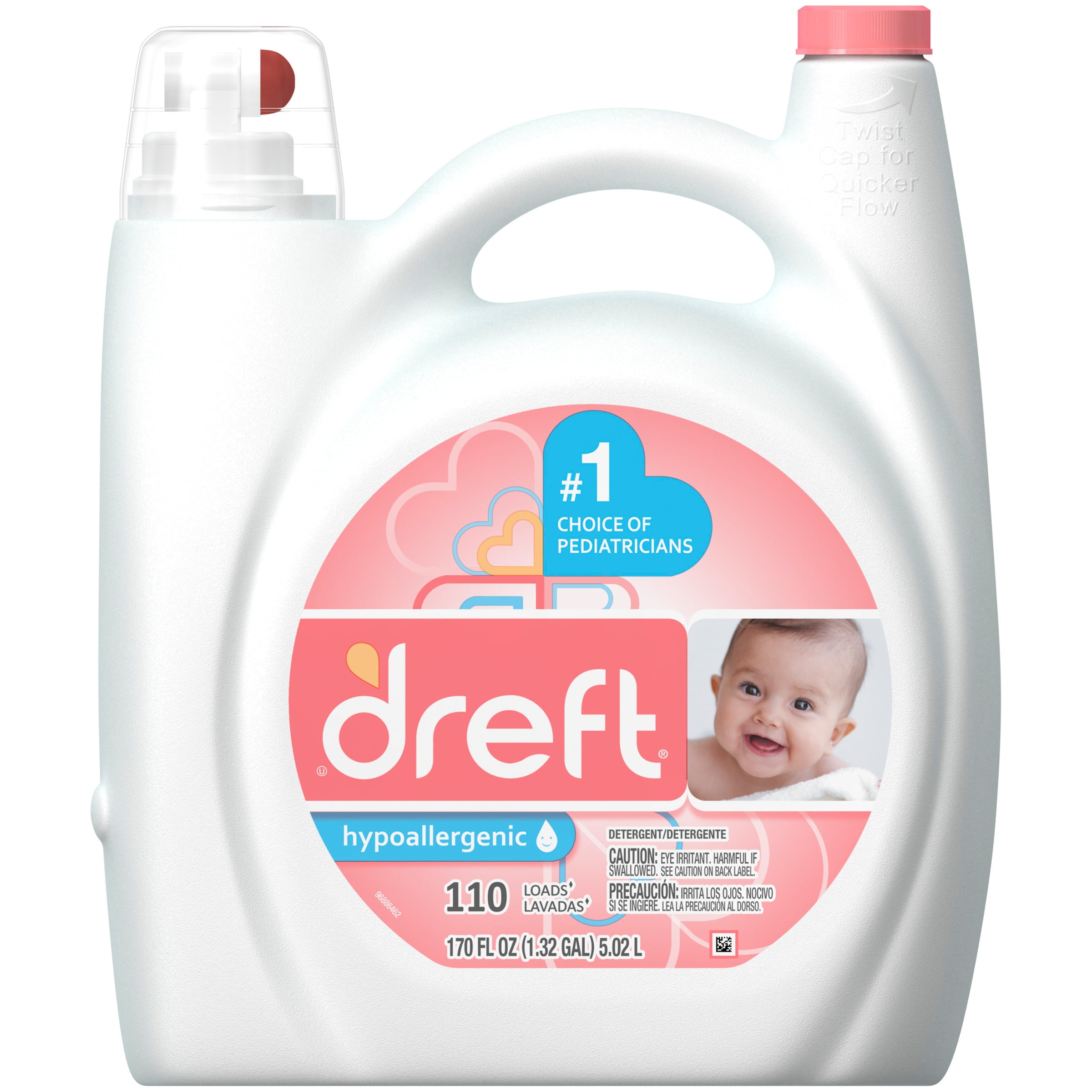 Dreft® Hypoallergenic Liquid Laundry Detergent 170 fl. oz. Jug ...