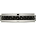thumbnail image 3 of Titanium Polished Black Enamel Braid Design 6mm Ridged Edge Band (Size 6) Made In China tb193-6, 3 of 5