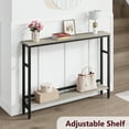 thumbnail image 3 of Luku Narrow Console Table 2-Tier Sofa Table Entryway Slim Table with Metal Frame for Hallway Foyer Grey, 3 of 9