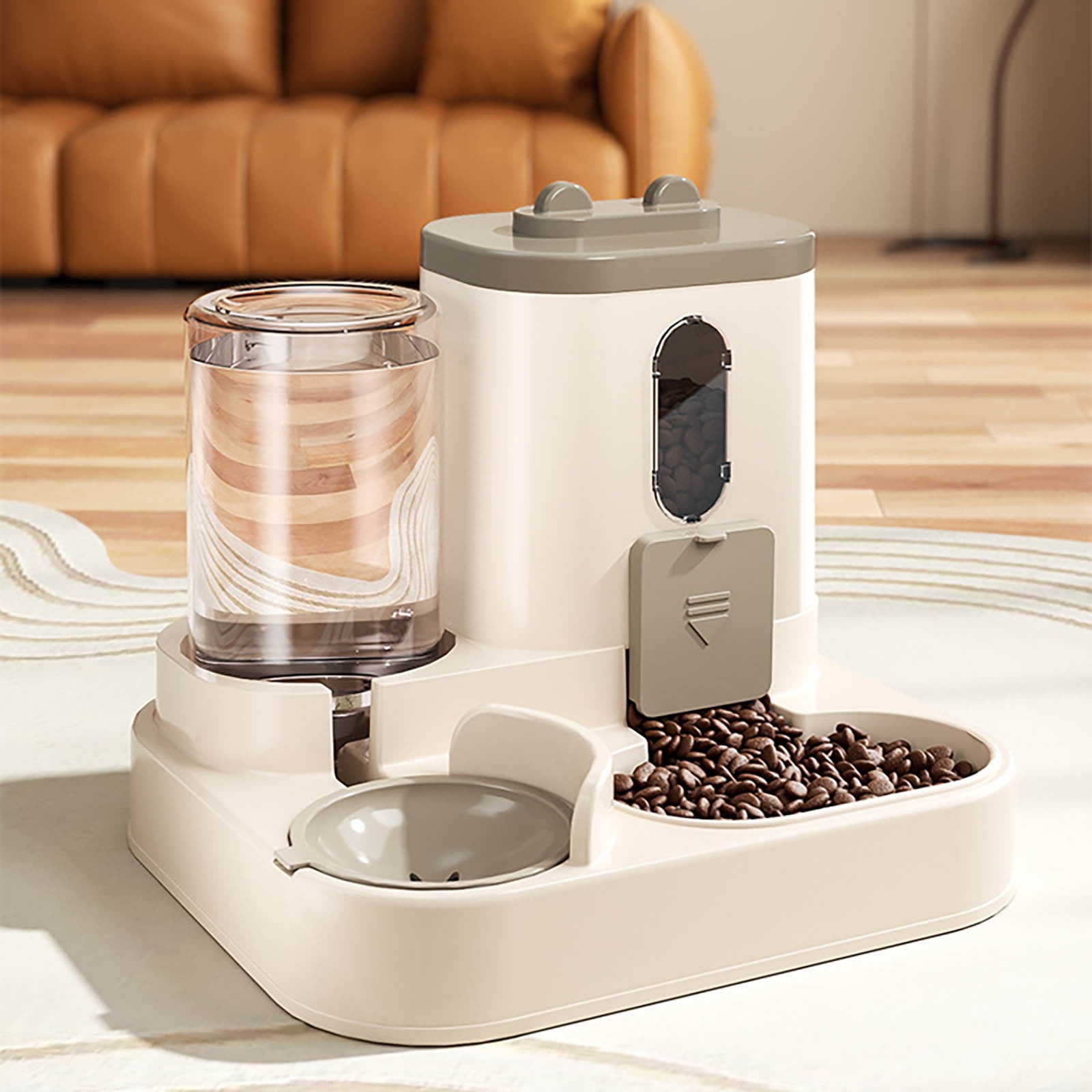 Automatic Cats Feeder Smart Timed Cats Feeding Station 3.8L Auto Dog Waterer Bowl Dispenser Water Dispense Pet Food Container Programable Dry Food Dispenser