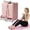 Pink, variant on Multifunction Pedal Resistance Band, 6-Tube Elastic Rubber Exercise Trainer for Full Body Workout, Men Women Home Gym Stretching Strength Training