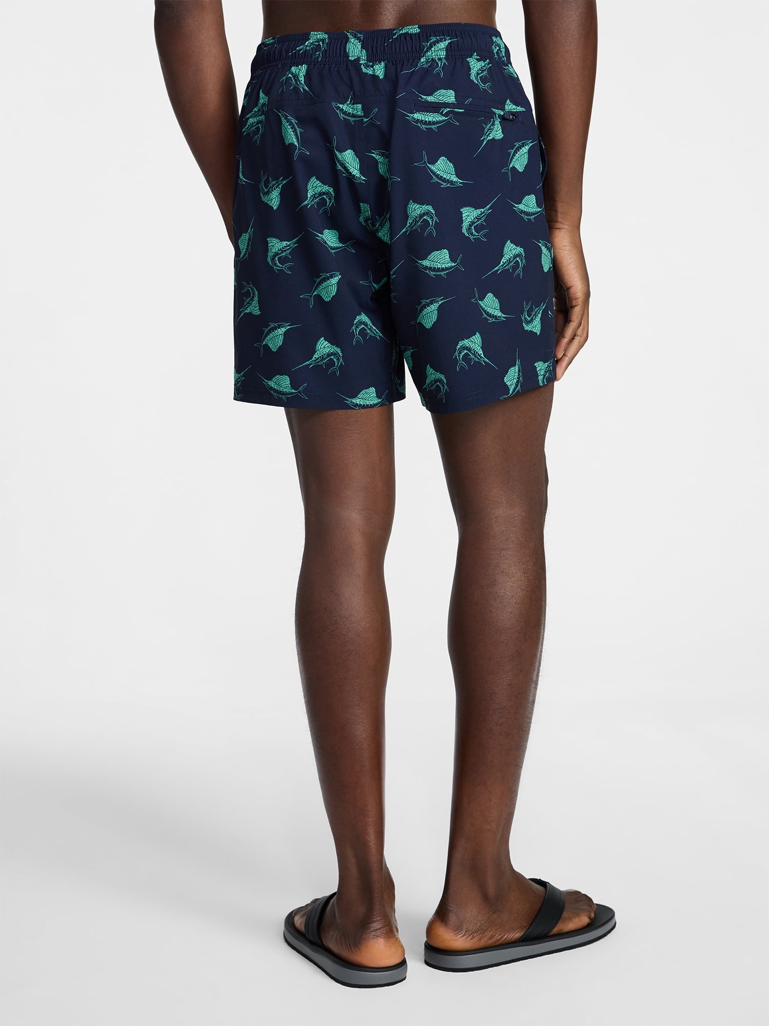 George Men's and Big Men's Performance Lined Swim Trunks, 5" Inseam, Sizes S-3XL