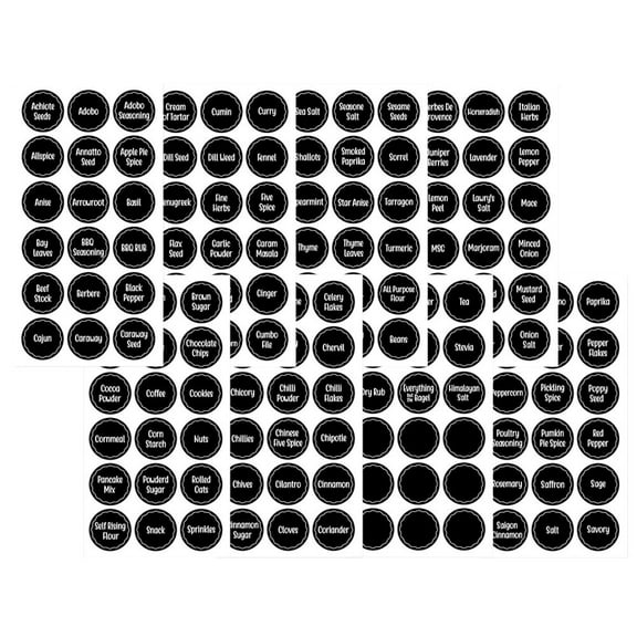 Soimiss 144Pcs Jar Labels Clear Ingredients Sticker Decals for Hotel and Home