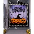 thumbnail image 3 of Halloween Pumpkin Shower Curtain Set ，Waterproof Fabric Shower Curtains Castle Lattice Purple Horrible Shower Curtains for Bathroom,Bathroom Decor 72"x84", 3 of 6