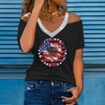 thumbnail image 1 of Fiudx Tops para Mujer Blusa de Manga Corta con Hombros Descubiertos y Estampado Informal para Mujer a La Moda, 1 of 4