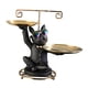thumbnail image 4 of Estatua con bandeja Organizador de escritorio Porta llaves artesanal Escultura de perro Figura con Negro, 4 of 9