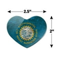 thumbnail image 3 of Rustic South Dakota State Flag Distressed USA Heart Acrylic Fridge Refrigerator Magnet, 3 of 4