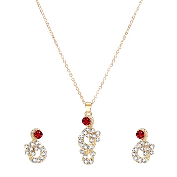 Conjunto de aretes de collar de diamantes de joyería de moda para damas Wmkox8yi sjalhkljlk1340