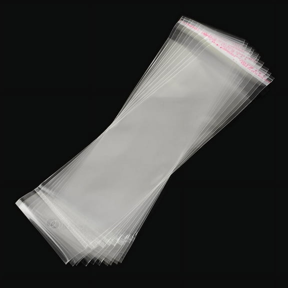 1000pcs OPP Cellophane Bags Rectangle Clear 24x7cm Hole: 8mm Unilateral Thickness: 0.035mm Inner Measure: 18x7cm