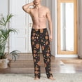 thumbnail image 2 of Pofeuu Pizzas Mushrooms Print Men's Pajama Pants, Soft Lounge Pajama Pants with big pockets for Men Plaid Pj Bottoms-Medium, 2 of 6