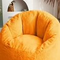 thumbnail image 3 of Large Bean Bag Chair 37in Soft Faux Fur Yellow, 3 of 5