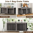 thumbnail image 4 of POAO 63" L Dog Crate Furniture for 2 Dogs,Heavy Duty Double Dog Crates for Small Dogs(20-35 Pounds),Dog Kennel Furniture Indoor as TV Stand,Gray, 4 of 7