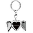 thumbnail image 1 of Descomposición química conocimiento bicarbonato de sodio Llavero de alas de ángel en forma de corazón, 1 of 3