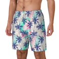thumbnail image 2 of Balery Palm Leaves Mens Swim Trunks Swim Shorts for Men Quick Dry Inseam Beach Shorts with Compression Liner Pocket-Medium, 2 of 9