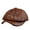 Brown cap, variant on Black Newsboy Hats For Men Genuine Cowskin Leather Octagonal Cap Male Autumn Winter Fitted Vintage Duckbill Hats Beret ,Soft Feel