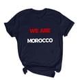 thumbnail image 4 of Gamivast "We Are Morocco" Graphic T-Shirt for Women Soccer Fan Apparel Casual Short Sleeve Crew Neck Tee Soft Lightweight Summer Sports Everyday Comfortable Top Navy XXL, 4 of 5
